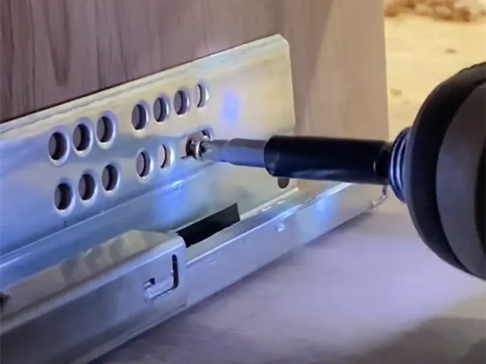 How to Install Undermount Drawer Slides -Drill the bolt holes(1)