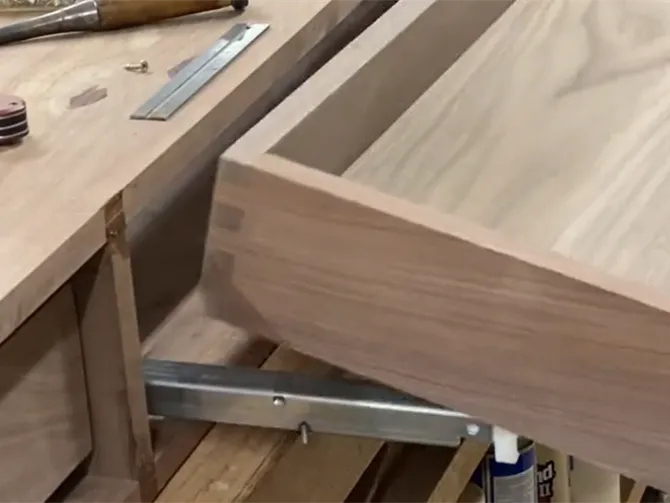 How to Install Undermount Drawer Slides -Test the Drawer Functionality(3)